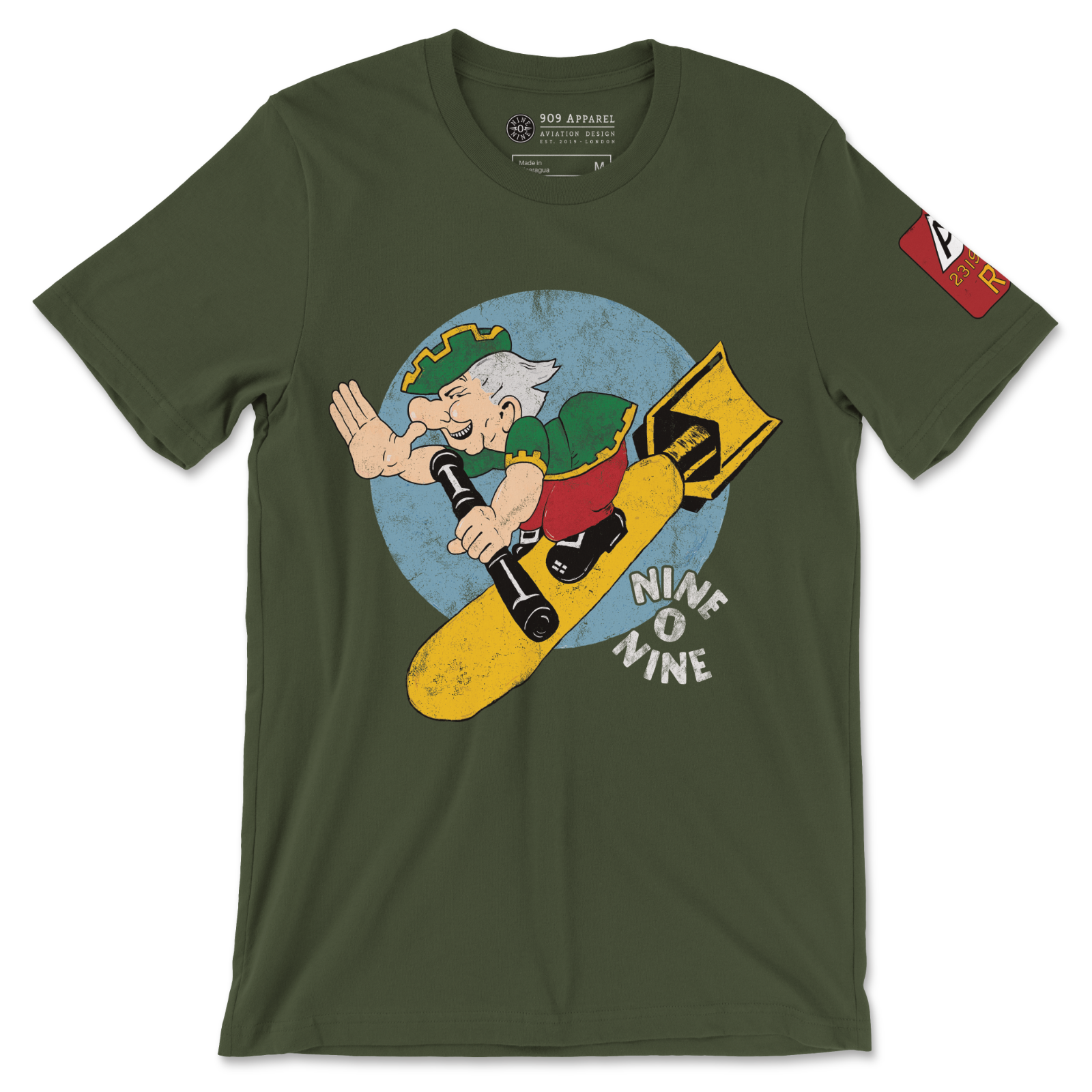 Nine-O-Nine Nose Art - World War 2 B-17 Flying Fortress T-Shirt by